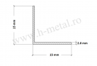 Cornier aluminiu 15x15x2.0 mm 1